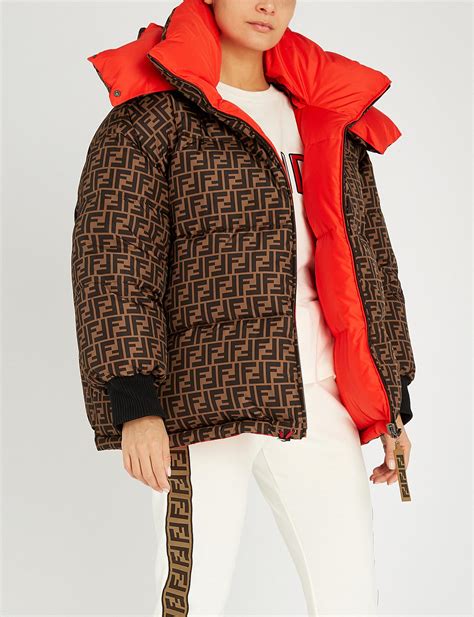 fendi puffer jacket orange